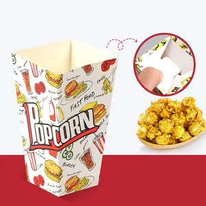 Disposable Popcorn Buckets Paper Cup Containers - Theme Birthday Party Decoration Popcorn Boxes, Cute Snack Holders for Kids Adults, Festive Party Supplies