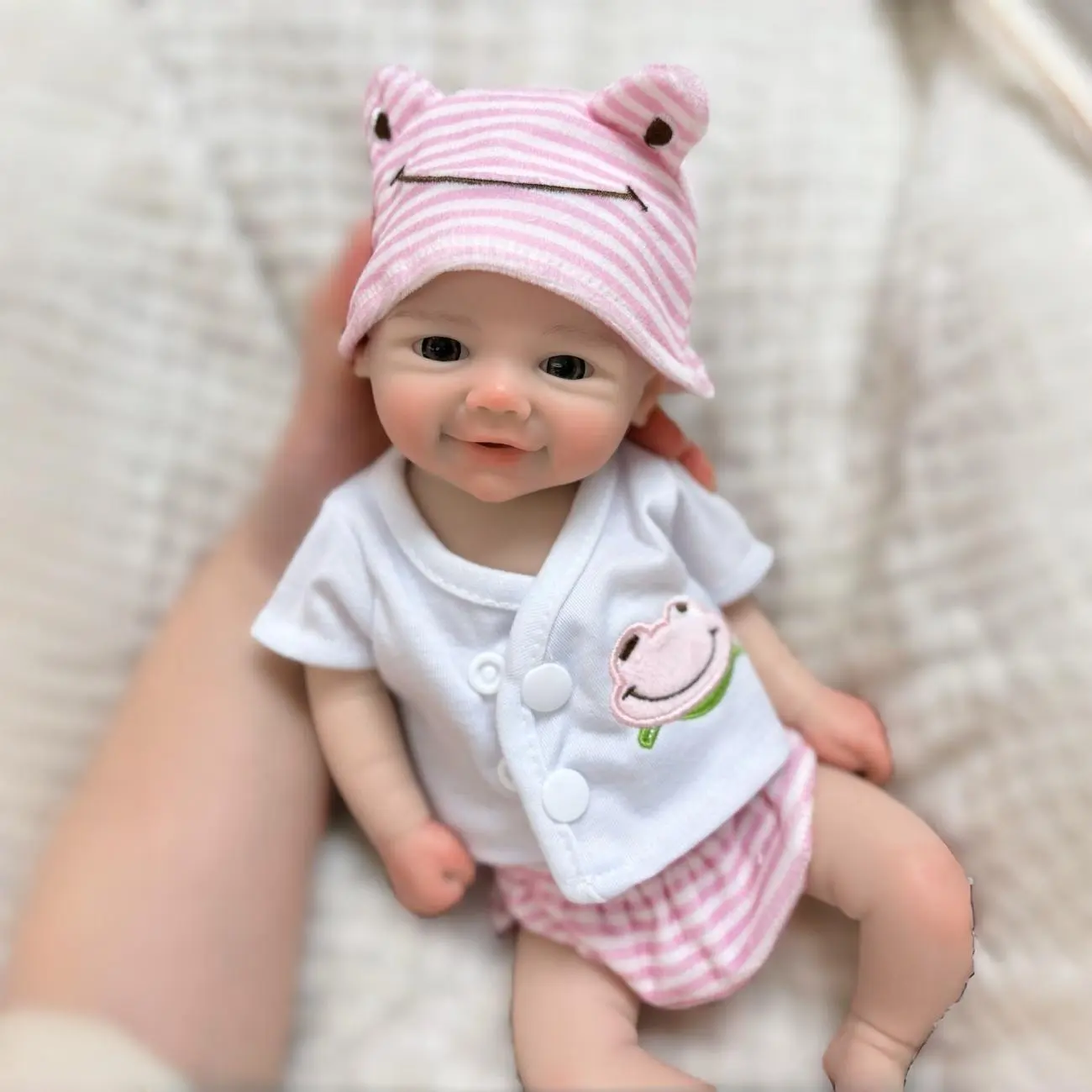 12-Inch Silicone Rebirth Baby Doll - Soft, Hand-Painted Skin, Openable Mouth, Bathable, Perfect Gift for Birthdays & Holidays