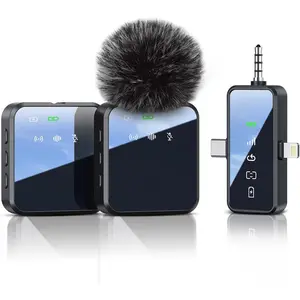 3 in 1 Microphone for /Android/Camera,  Microphones, 328ft Transmission, 18H  Life, Mini Microphone for Record Interview, Vlogs, YouTube,