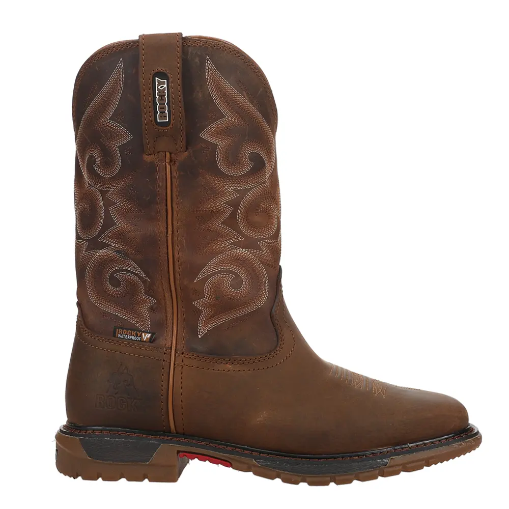 Rocky Womens Original Ride Flx Embroidered Pull On Waterproof Soft Toe Work/Duty - Brown Rocky Womens Original Ride Flx Embroidered Pull On Waterproof Soft Toe Work/Duty - Brown