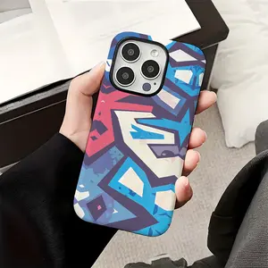 Geometric shape diagram A 2-in-1 detachable case for Iphone 11 12 13 14 15 16 Pro Max And Pro Plus Series with a texture on the back, Mobile Protection, Tablet Case, Stylish Phone Cover, Geometric Design, Durable Phone Cover, Protective Shell, Case
