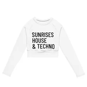SUNRISES HOUSE & TECHNO long-sleeve crop top