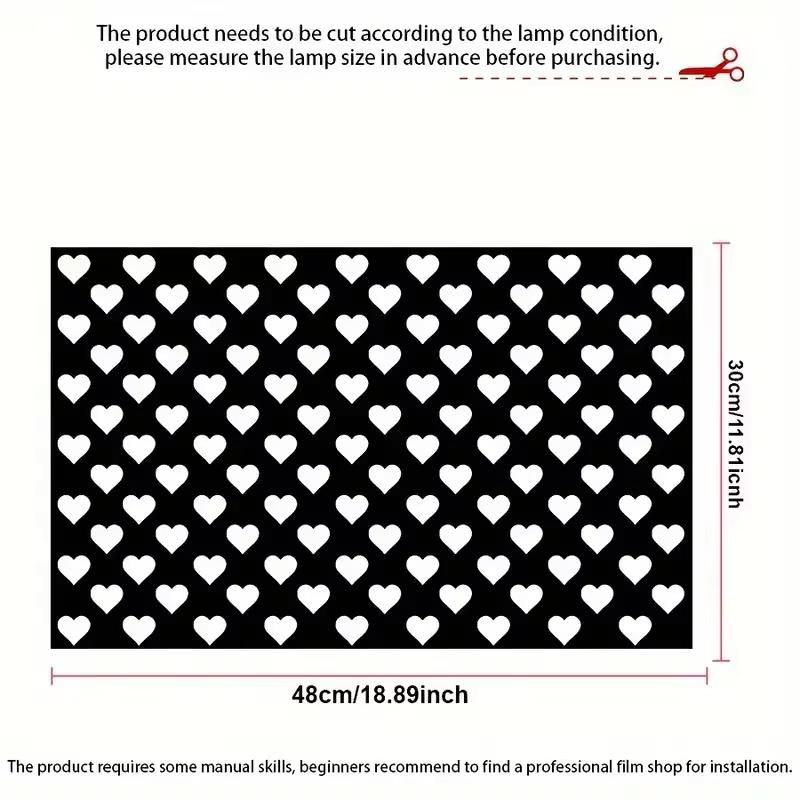 Love Heart Car Light Sticker, Taillight Decal for Cars, Cute Auto Exterior Decor for Girls, Waterproof Vinyl Sticker