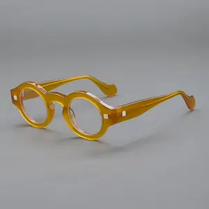 Acetate Retro Thick Classic Round  Reading Glasses Women Men Eyeglasses Frame2036