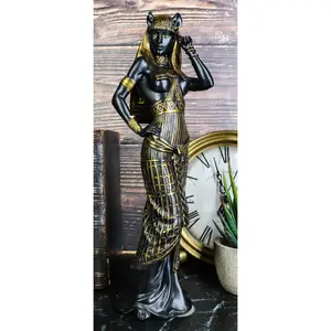 Ebros Gift Egyptian Goddess Bastet Cat in Sensual Human Form Figurine 10.75"H