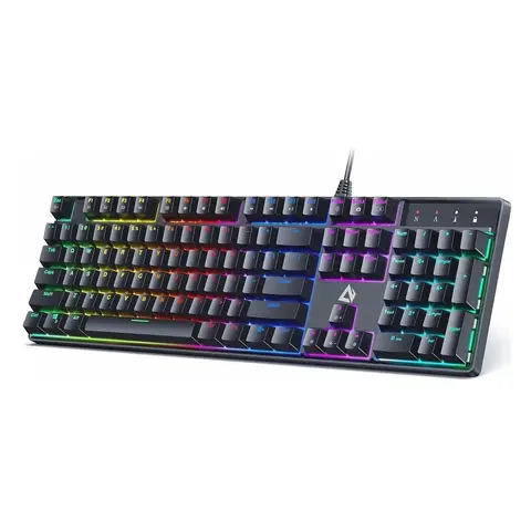 AUKEY KM-G16 Mechanical Gaming Keyboard RGB Light Blue Keys