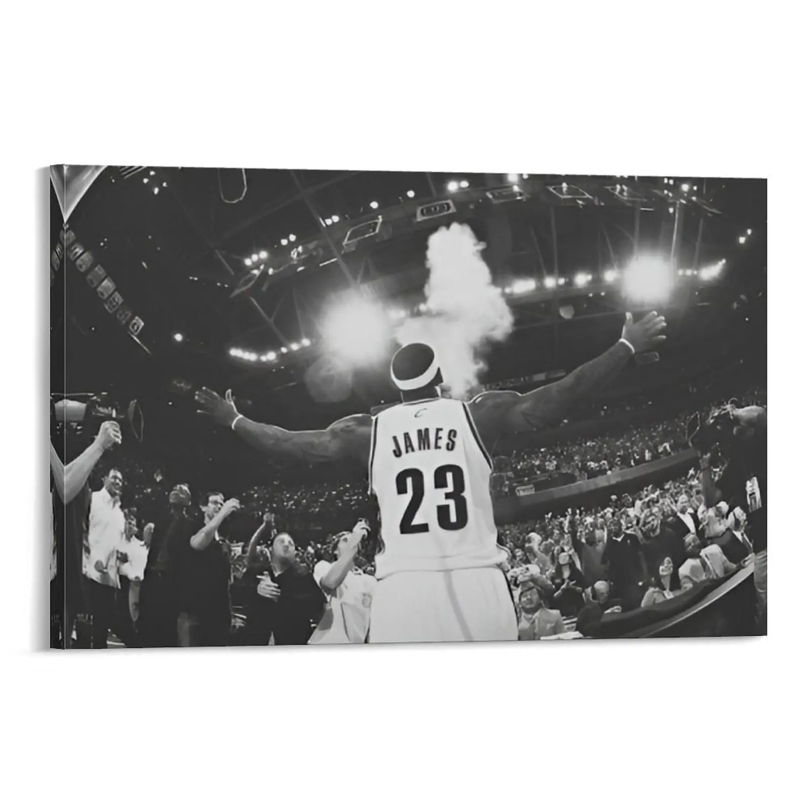 LeBron James NBA Black-and-White Minimalist Print Poster - Decorative, Fade-Resistant, Multi-Sizes Wall Art for Men's Spaces Home Decor