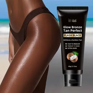 Self-Tanning Lotion with Shea Butter and Coconut Oil, Natural Ingredients, Suitable for Sensitive Skin, Moisturizing, Customizable Tan Shades, Glow Tanner
