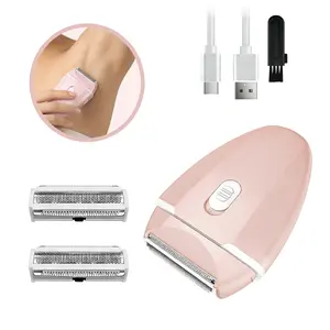 Painless Electric Shaver for Women, 2-in-1 Full Body Hair Removal, Waterproof & Washable, Gentle Close Shave for Face, Legs and Bikini