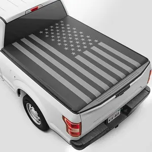 American Flag Truck Tonneau Cover for Ford/Chevy/Toyota/Nissan/RAM All Weather US Flag Truck Bed Cover Secure Cargo Easy Install Built to Last - Truck Accessories - Choose your Model and BED SIZE