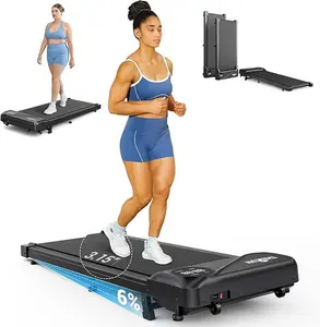 Walking Pad Treadmill Under Desk  with Incline,Walking Pad Machine with 2.5HP and 265 lbs Weight Capacity Remote Control LED Display, Portable Mini Treadmill for Home/Office