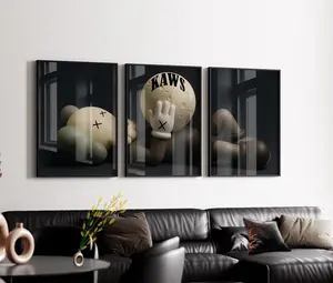 KAWS Graffiti Poster Set of 3: Hypebeast Sneaker Art (No Frame)