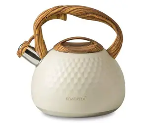 3L Black Hammer Kettle - Stainless Steel Whistle Boiling Pot with Heat-Resistant Handle