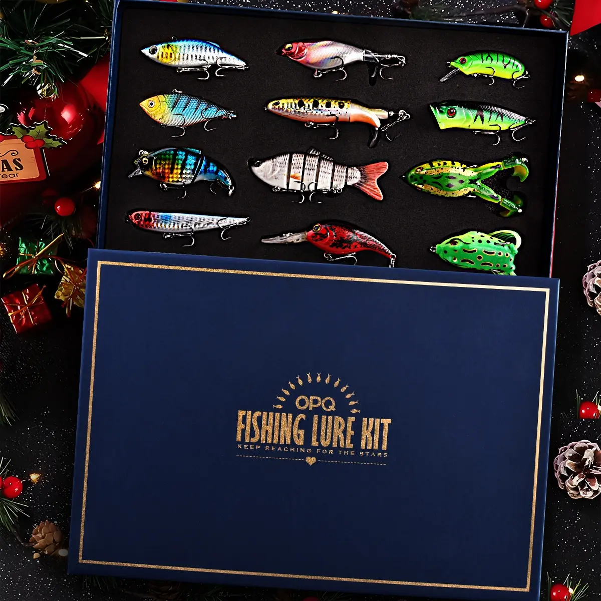 Exclusive Lure Fishing Gift Bundle - 15pcs Multifunctional Lure Kit Swimbaits Ideal Present for Fishing Lovers