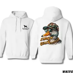 Straight Up Southern Hoodie - Fun and Quirky Design Featuring Smokin' Quack Graphics, Unisex Casual Sweatshirt for Duck Hunting Enthusiasts - KitchenEra