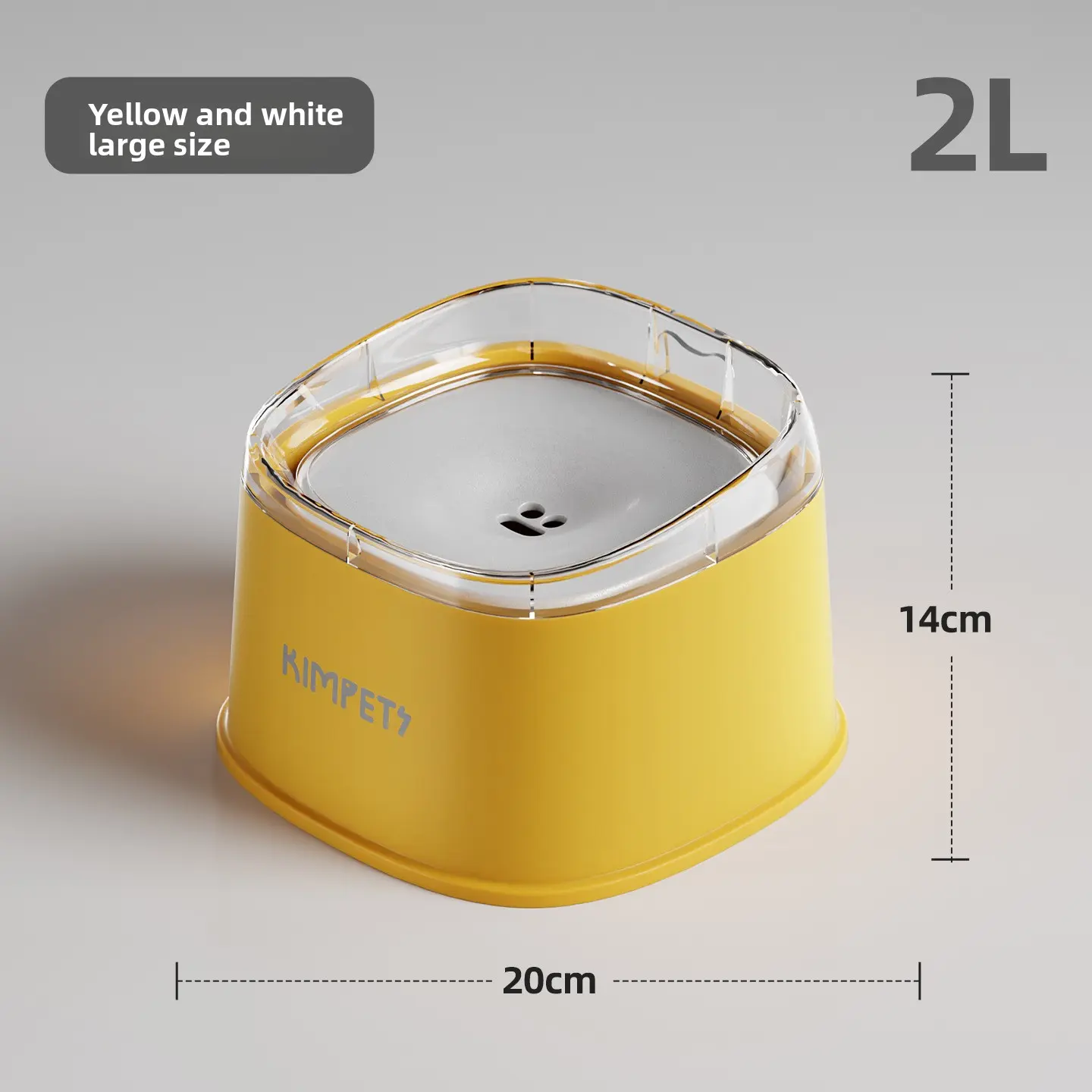 Floating bowl yellow and white