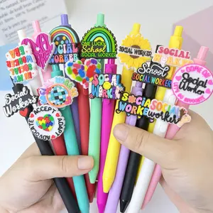 15/25pcs Inspirational Quotes Ballpoint Pens, Mixed Colors, Smooth Writing, Durable, Perfect Gift for Back-To-School, Student Stationery Supplies, Ballpoint Pen Set