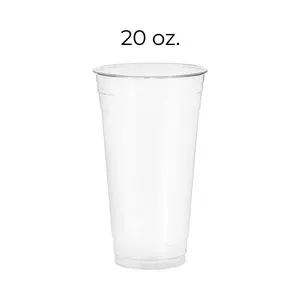 20oz PP Plastic Cups Disposable Cold Drink Cups 100 Pack