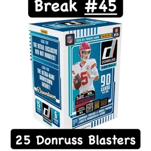 PYT #45 NFL BREAK - (25X) 2025 NFL Donruss Blasters - Downtown Chase!