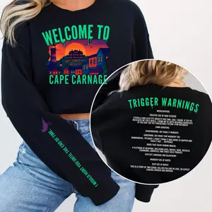 Officially Licensed Tourist Season Brynne Weaver Sweatshirt and Hoodie, Cape Carnage Trigger Warning Sweatshirt, Smut Gift, Book Sweatshirt, Dark Romance