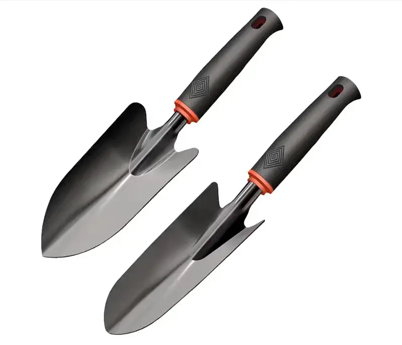 Teflon Coated Rust Proof Garden Shovel, Durable Hardened Steel Hand Trowel for Gardeners & Plant Parents