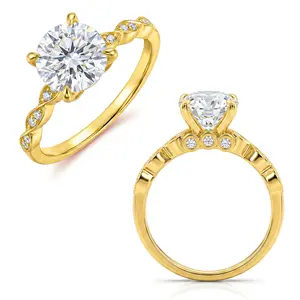 Women's S925 Sterling Silver 4-Prong Twisted Infinity Band Round Moissanite Piece, GRA Certified, with Heart-Shaped Gift Box, Ring Size Adjuster, Ideal for Promise Ring Gifting, Perfect Christmas & Valentine's Day Gift engagement rings rings for women