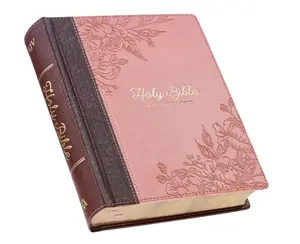 KJV Holy Bible, Note-taking Bible, Faux Leather Hardcover - King James Version, Brown/Pink (KJV Note-taking Editions) Hardcover – July 1, 2021