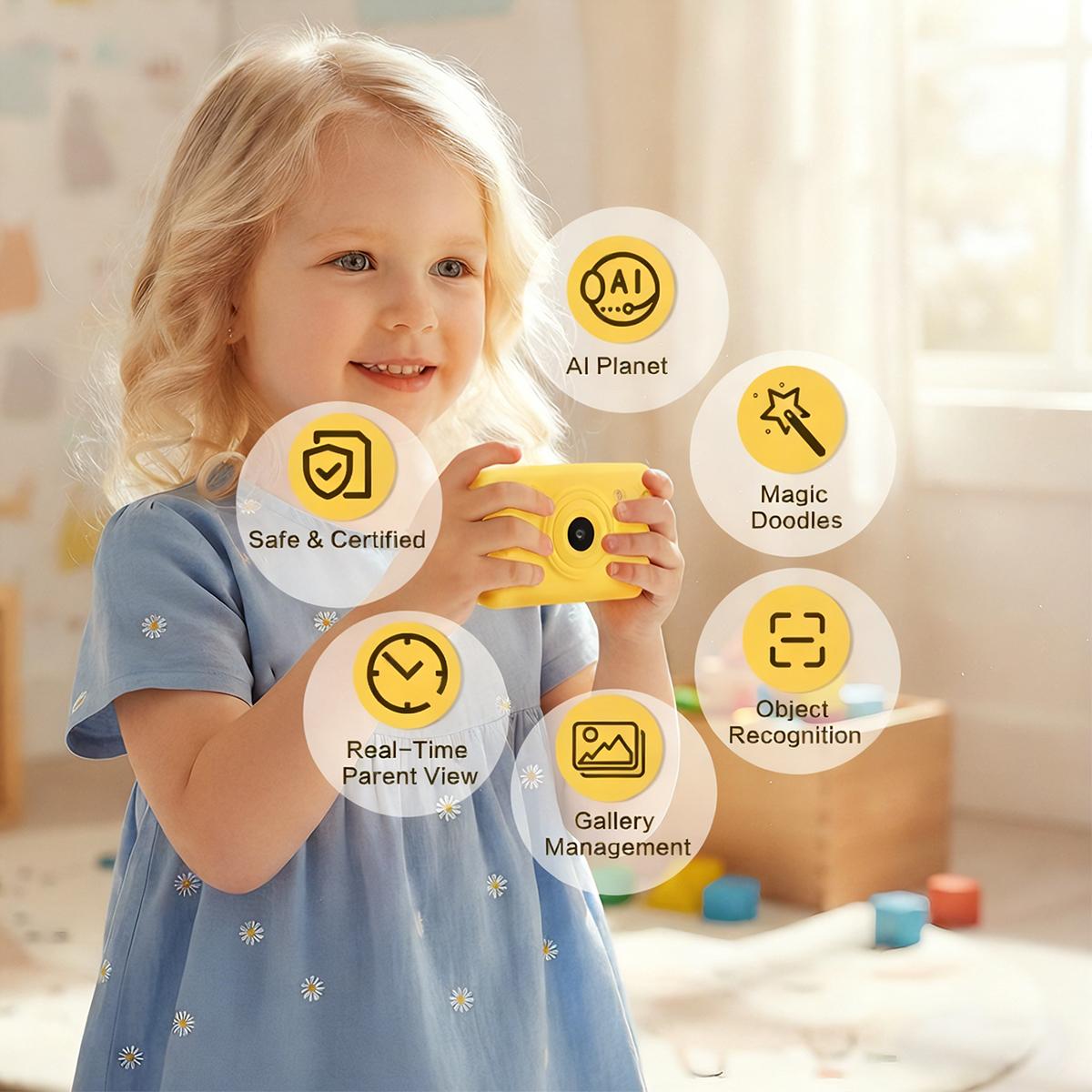 Kids Learning Toy Camera – Photo Recognition & Talking Fun, Educational Gift for Boys & Girls Birthday Ages 3-12
