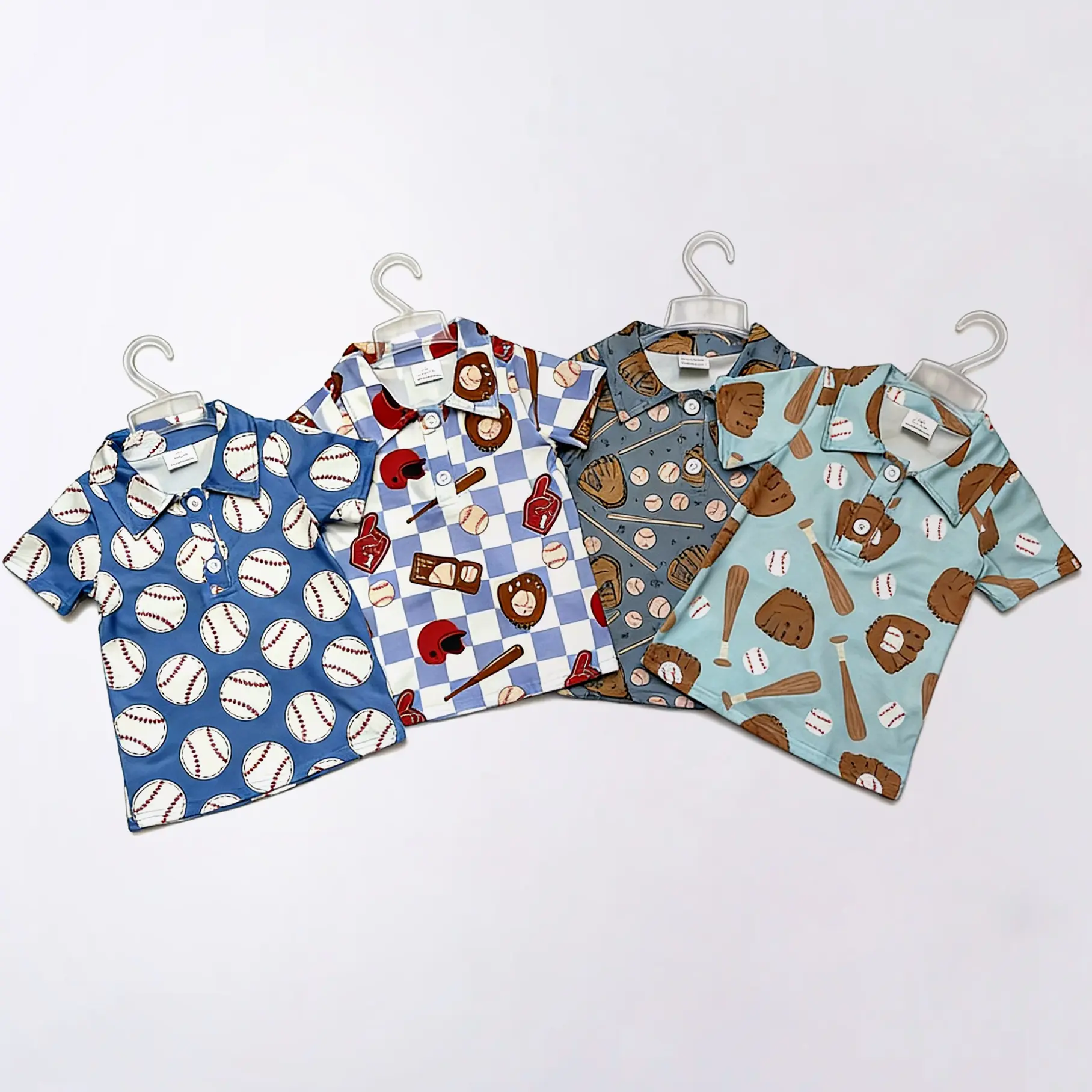 Boys Baseball polo tee Shirt