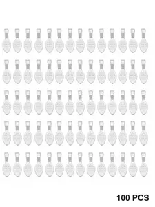 100pcs Silver Color Glue Nails Pendant Set, Large Nail Accessories for Jewelry Necklace Pendants Keychains, DIY Craft Supplies