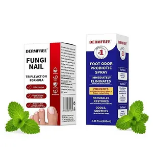 DERMFREE Foot Care Kit: Advanced Toenail Fungus Treatment + Foot & Shoe Deodorizing Spray – Eliminates Fungus, Repairs & Renews Damaged Nails, Powerful Odor Control