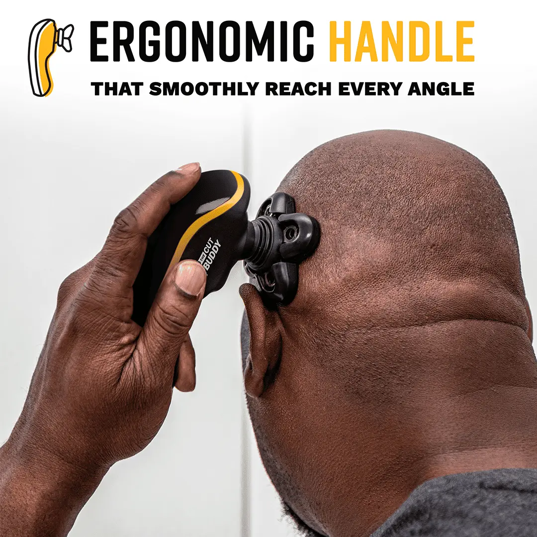 Bald Buddy Ergonomic Bald Shaver - Cordless, Black Handle, Smooth Operation, Comfortable Design