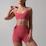 Sweetheart Nubre Sports Bra - Burnt Sugar and Rose Blush Sporty Workout Bra Gym Bras