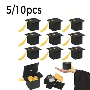 Graduation Hat Candy Gift Box, Sweet Cookies Chocolate Box for Graduation Party, Tassels Table Decor, Christmas Decoration, Gift Box Packaging