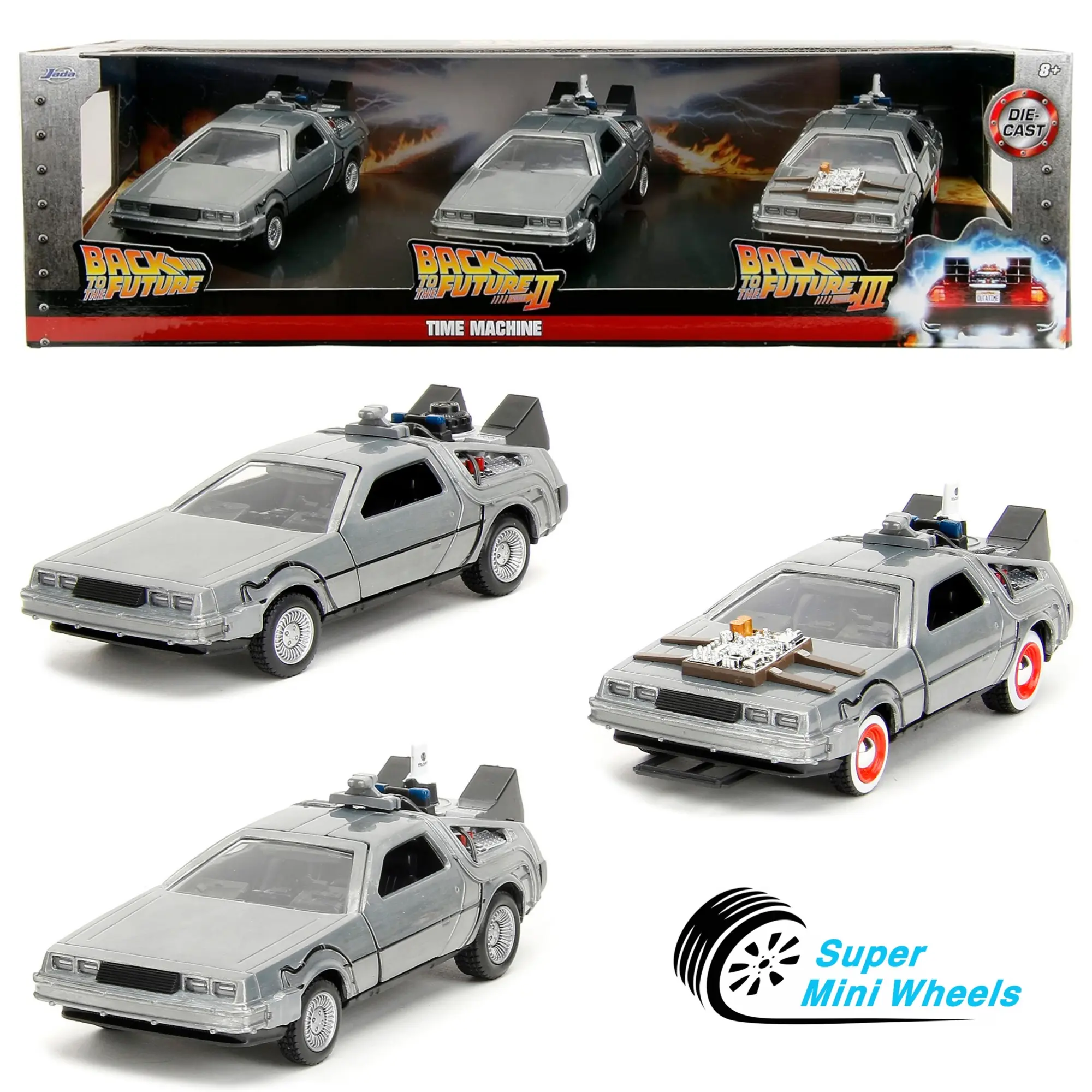 Jada 1:32 Back to the Future Time Machine - Diecast Cars - You Choose