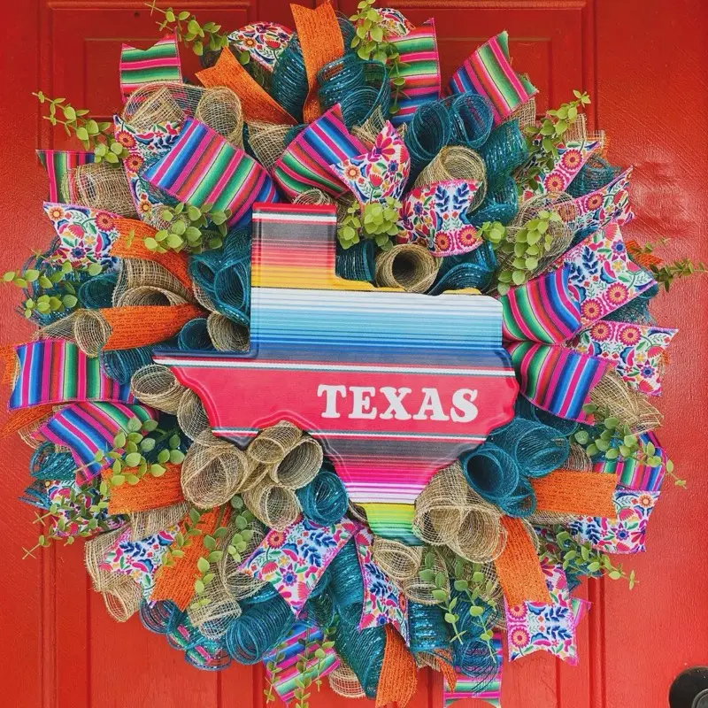 Fiesta Cinco De Mayo Texas Wreath