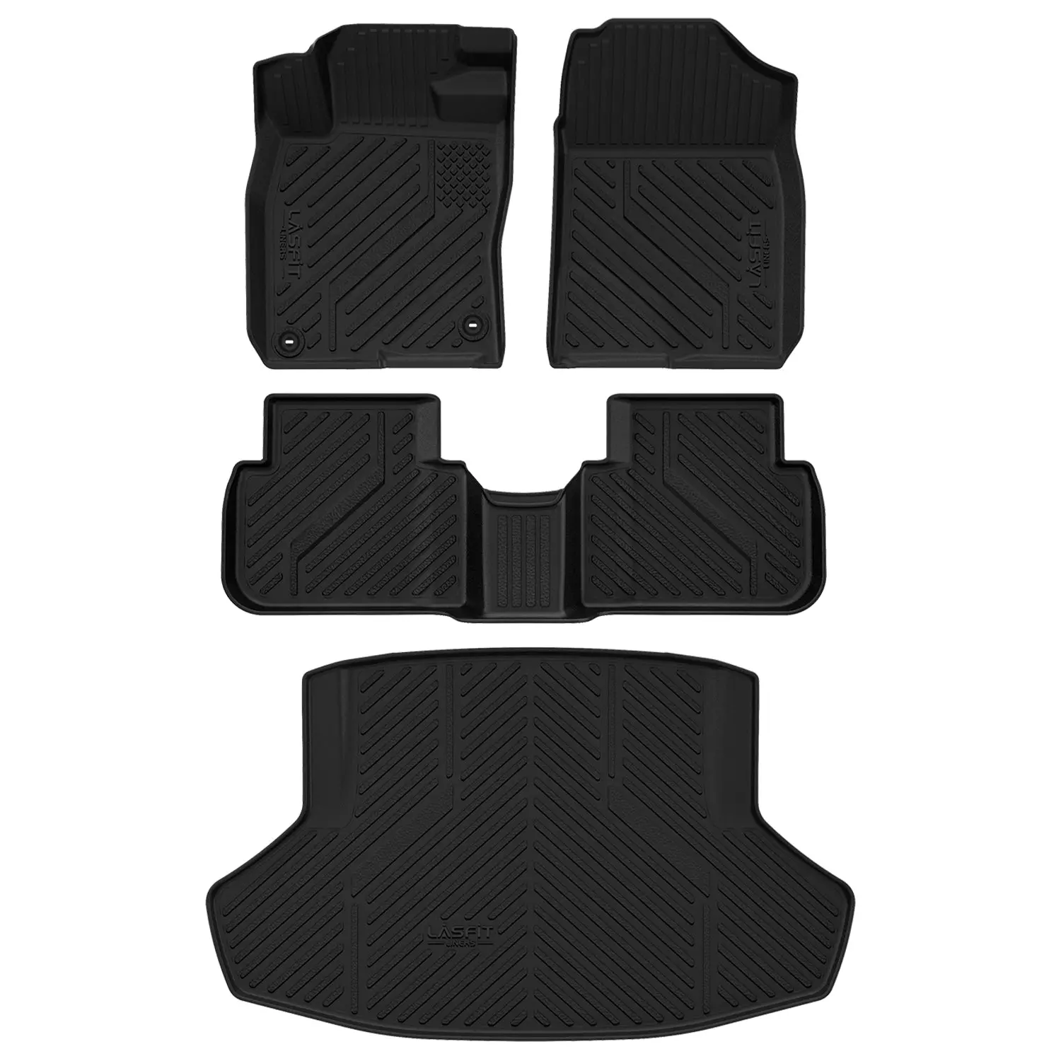 Lasfit Automotive Floor Mats & Cargo Mat for 2022-2026 Honda Civic Sedan (Including Type R), All-Weather Waterproof Car Accessories, Car Interior Accessories, Car Foot Mats
