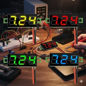 Mini Digital DC Voltmeter 0.28" LED Display, 2.5V-30V Voltage Tester, Portable Multimeter for Electrical Repair, Car Battery Test, Power Supply Monitor, Circuit Diagnostic Tool