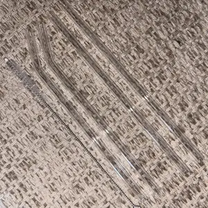 Transparent Glass Straws, 4 Counts Heat Resistant Washable Reusable Straw & 1 Count Straw Brush, Drinking Straws for Smoothies, Cocktails, and Drinks, Clear