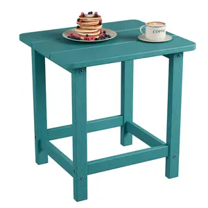 Weather Resistant & UV-Proof HDPE Square Outdoor Side Table – Durable Adirondack Patio End Table – Maintenance-Free – Easy Assembly – Ideal for Garden, Beach, Porch