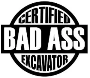 certified excavator profession home decor hard hat tool box car truck vinyl decal sticker 5"