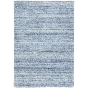 Nordic Blue Hand Loom Knotted Performance Rug 10x14