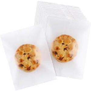 100 count 4-3/10 x 5-9/10 Inch Matte Frosted Heat Seal Bags for Cookies,Cookie Bags with Seal,Small  Bag for Packaging Candy Snack Pretzel Baked