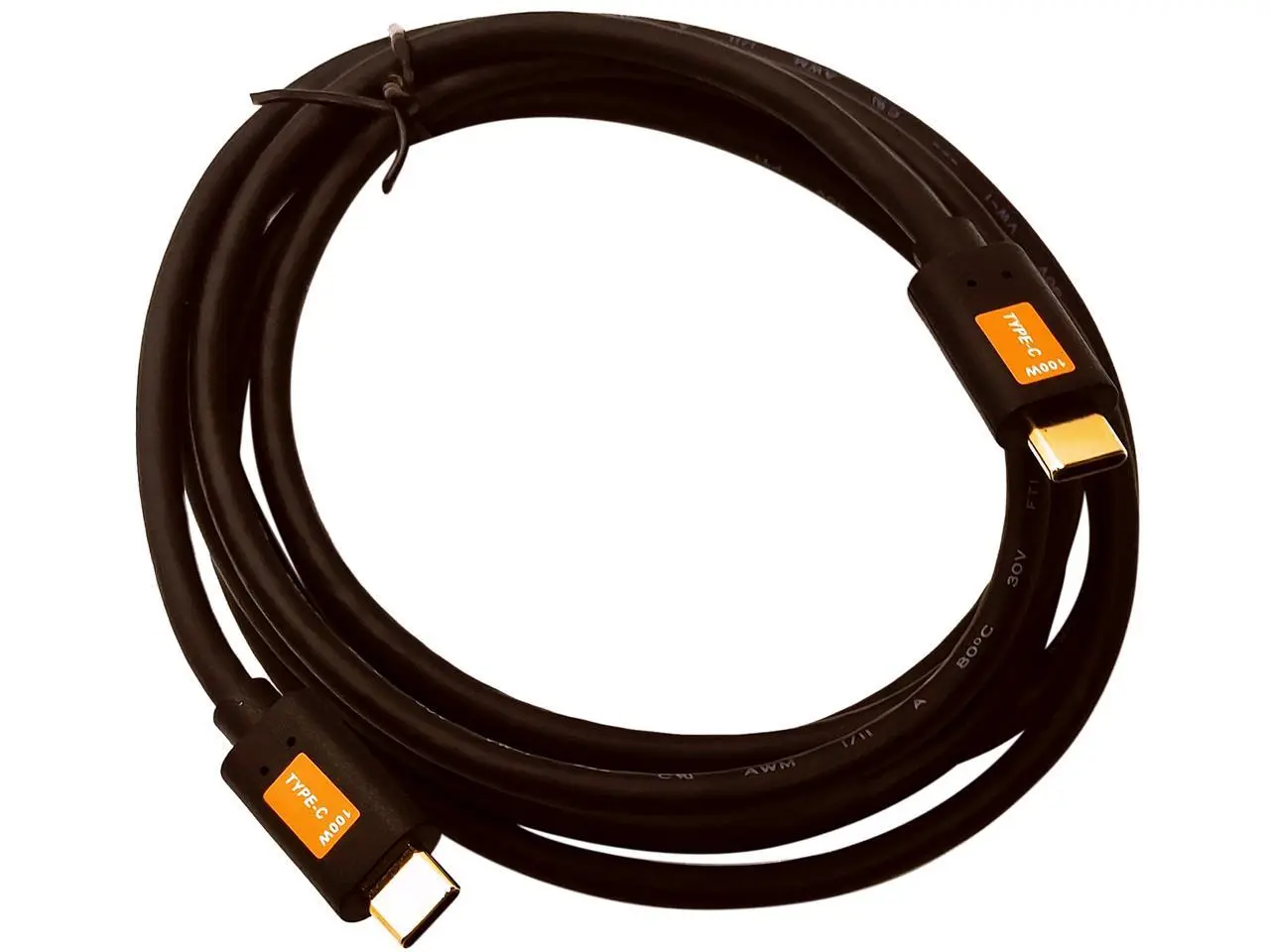Nippon Labs 20USBCGEN2-6MM-G 6ft USB Type C 3.1 (G2) Male to USB-C Male Cable 10Gbps with Built-in E-Marker - Black