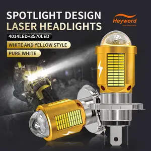 Heyword LED Motorcycle Headlight Bulbs Led H6 BA20D Moto Light High Low Beam White Yellow Lamp For Yamaha Kawasaki Suzuki Honda