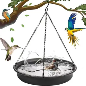 Outdoor Bird Bath Hanging Feeder, Hummingbird Bathing Basin, Durable Plastic Material, Perfect for Garden Decoration & Wildlife Attraction, Bird Feeding Station