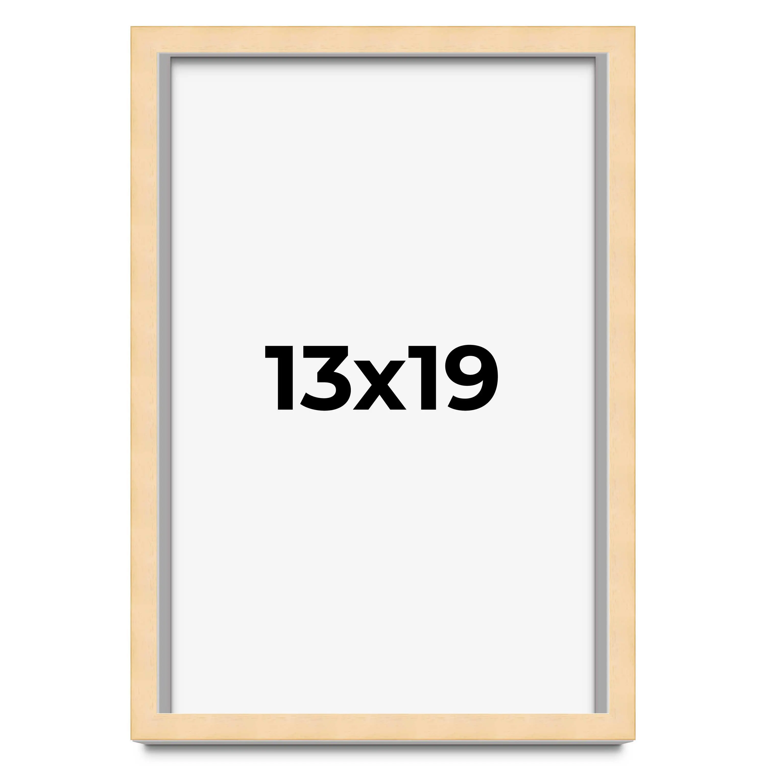 13x19 Solid Wood Picture Frame with UV-Resistant Acrylic & Acid-Free Backing, Available in 6 Finishes: Matte Black, Matte White, Metallic Bronze, Silver, Natural Wood Grain & Mahogany