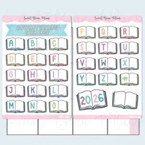 Alphabet Reading Challenge 2026 Planner Sticker | Fnc 1347-48