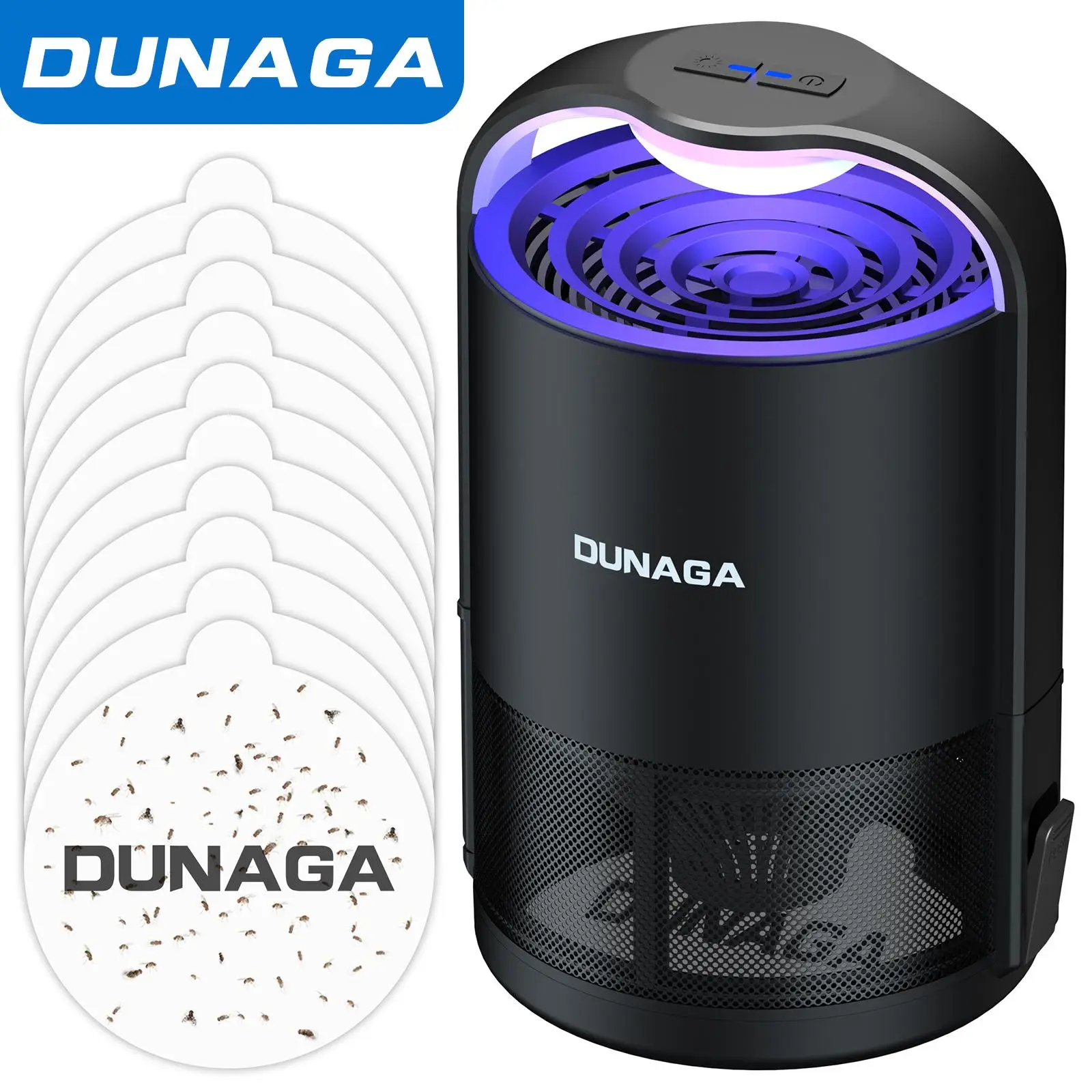 Fly Traps Indoor, Fruit Fly Traps, Gnat Traps, Mosquito Traps, Insect Traps Indoor with 10 Sticky Glue Boards, Black Catcher