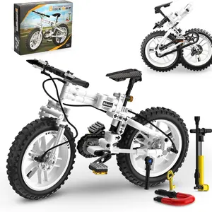 Foldable 1:6 Scale Bicycle Building Set, Mountain Bike Assembly Model, Stem Educational Off-Road Stunt Toy, Kids Gift (246 Pieces)